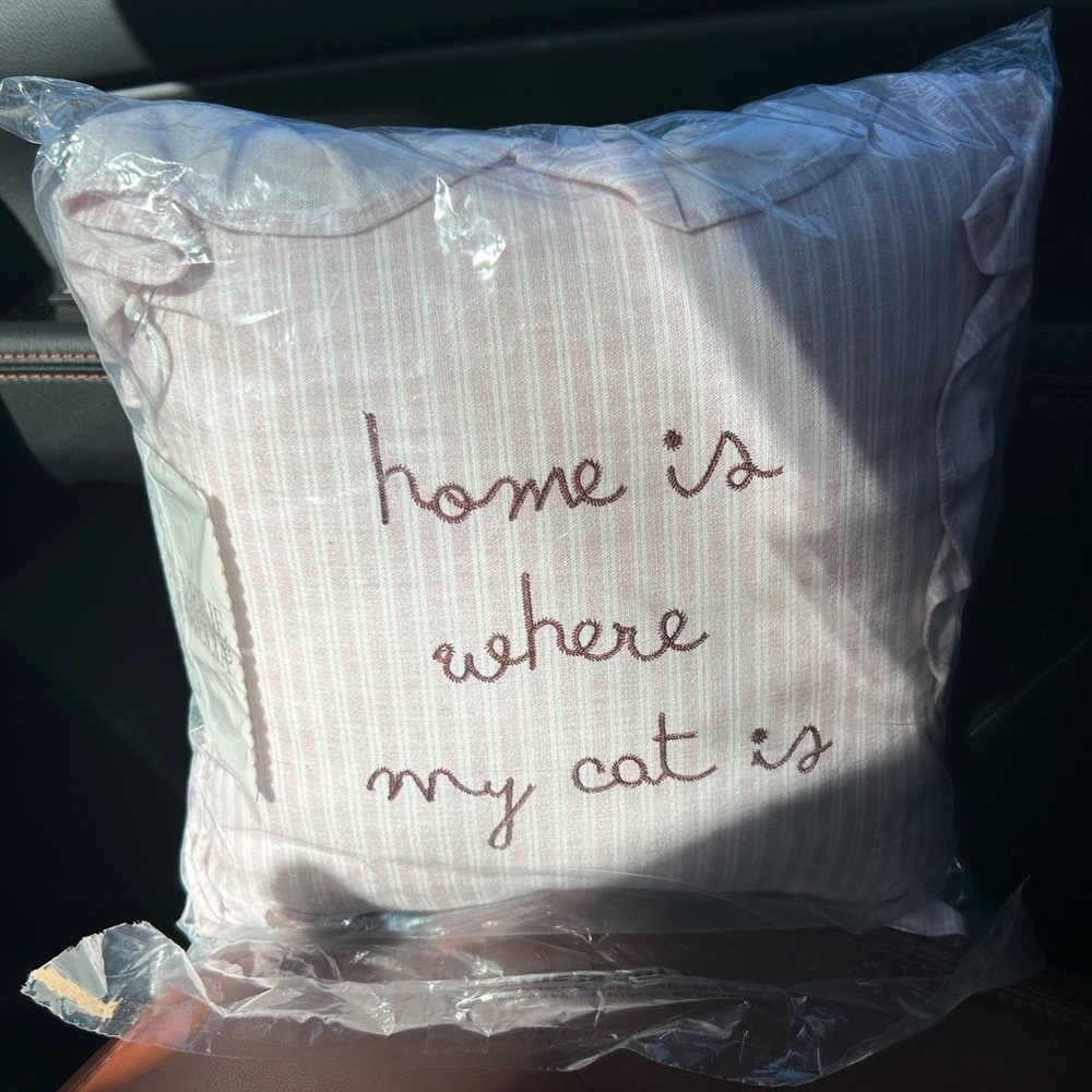 Home is where my cat is Pillow
